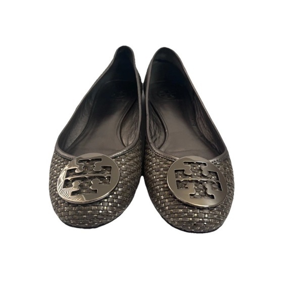 Tory Burch Shoes - Tory Burch flats Shoes size 9.5 Ballet Slip Ons Gray Silver